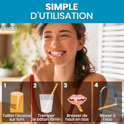 ARAKIA Siwak Naturel Brosses à Dents x3